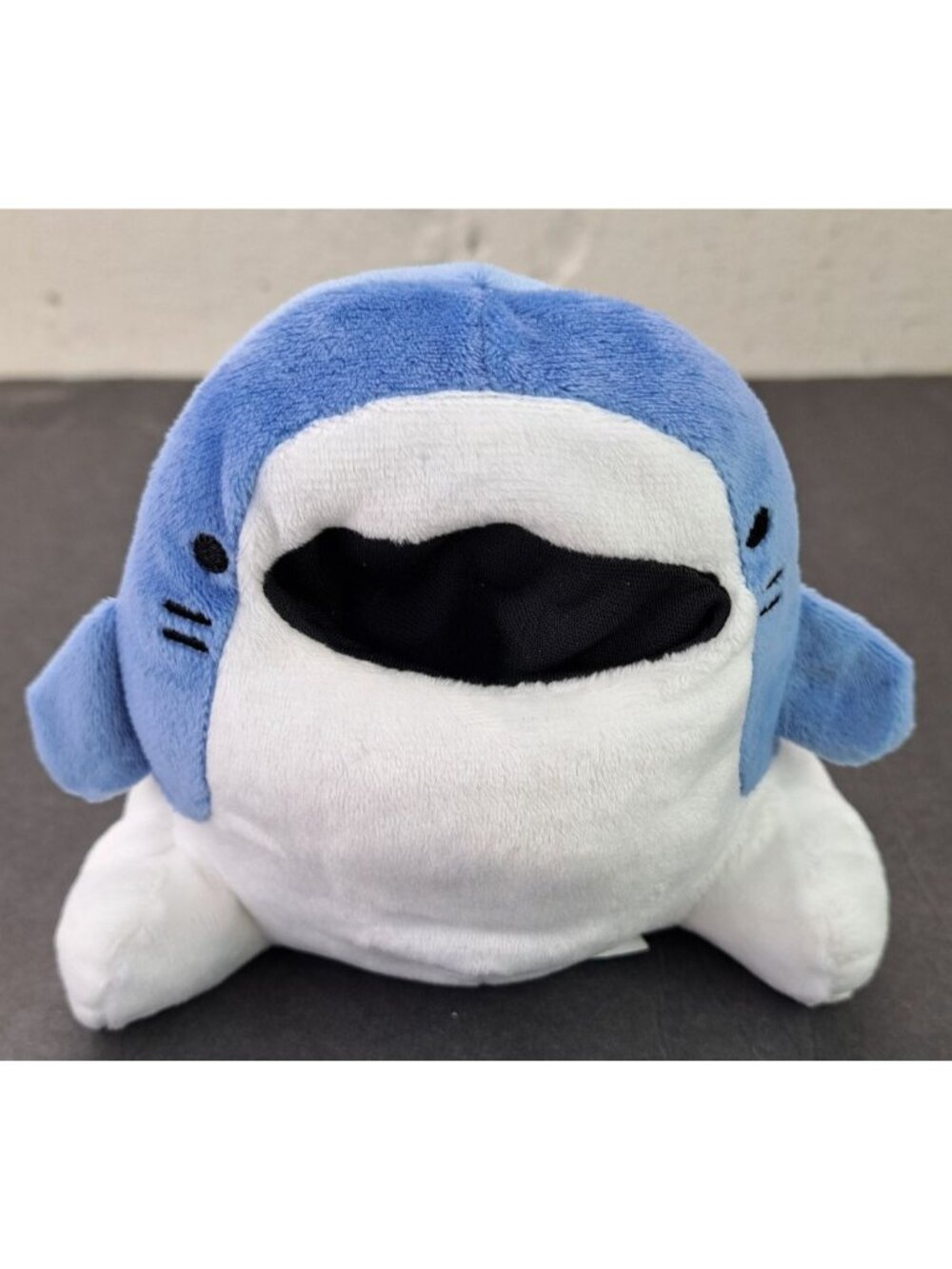 Samezu Plush Stuffed Whale Shark Jinbe Toy Mouth Pouch Animal Blue White New
